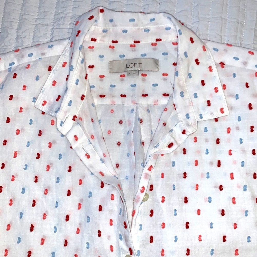 Loft button shirt size Large